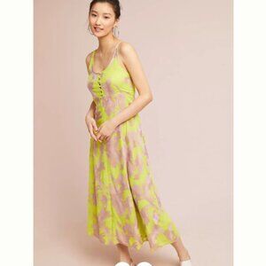 Anthropologie Akemi + Kin Citron Maxi Slip Dress